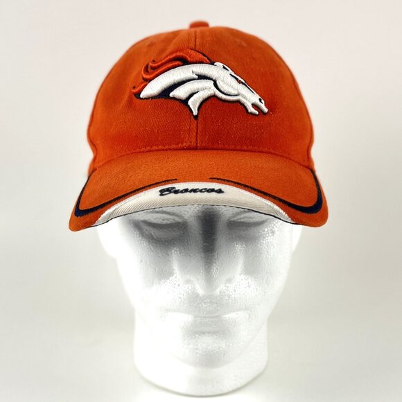 Denver Broncos Football cap hat Embroidered Logo NFL Orange white blue Snapback - Picture 1 of 10